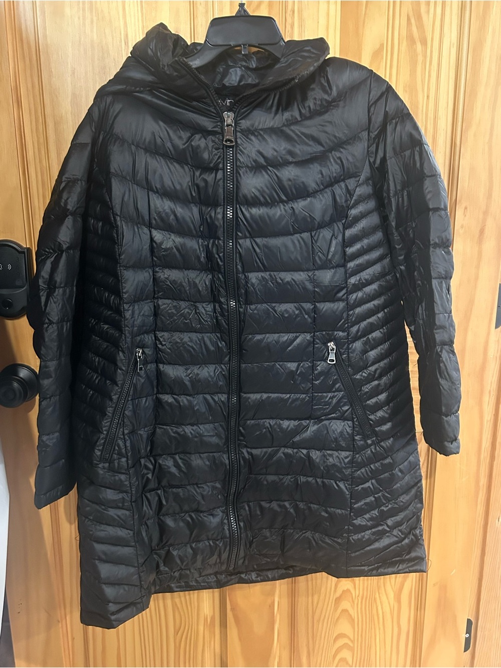 Calvin Klein Black Quilted Hooded Puffer Coat